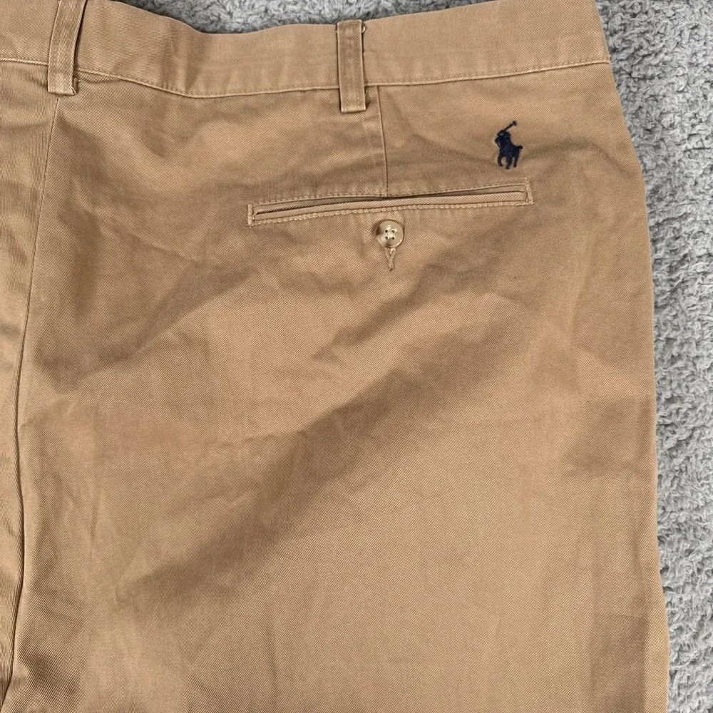 VTG Polo Ralph Lauren Big Andrew Pant Mens 44Bx34 (42x34) Brown Double Pleated